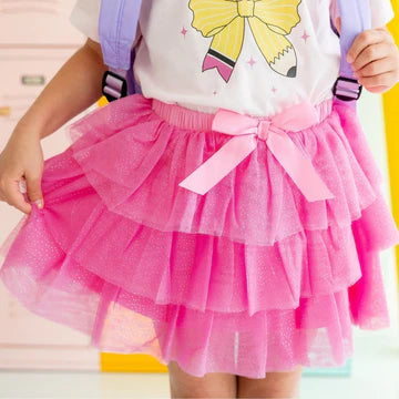Raspberry Bow Tiered Tutu