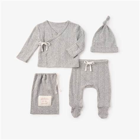 Grey Pointelle Welcome Home Set