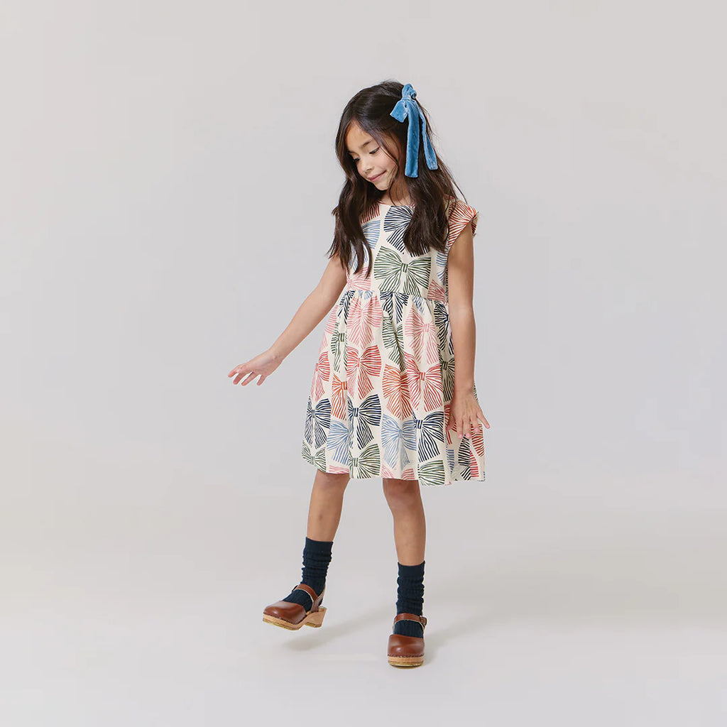 Multi Striped Bows Adaline Dress