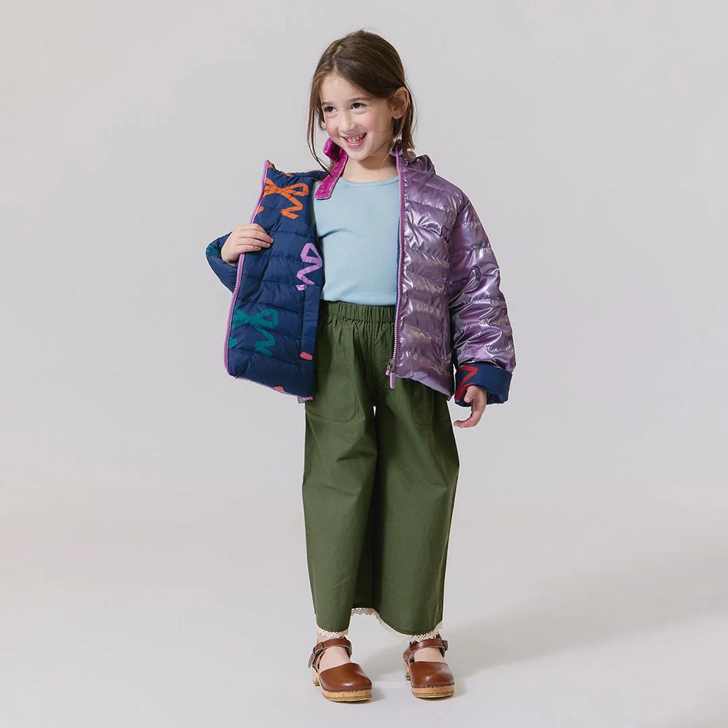 Girls Multi-bow Reversible Riley Jacket