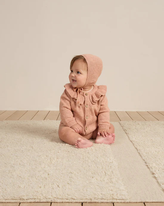 Ruffle Collar Rose Cardigan