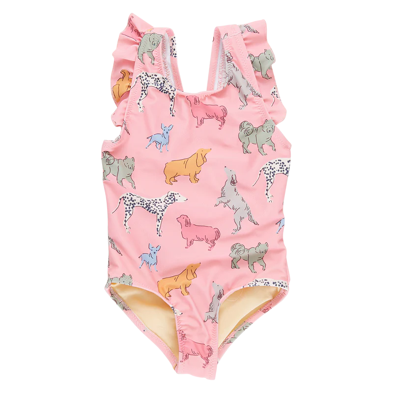 Girls Pink Dogs Liv Suit