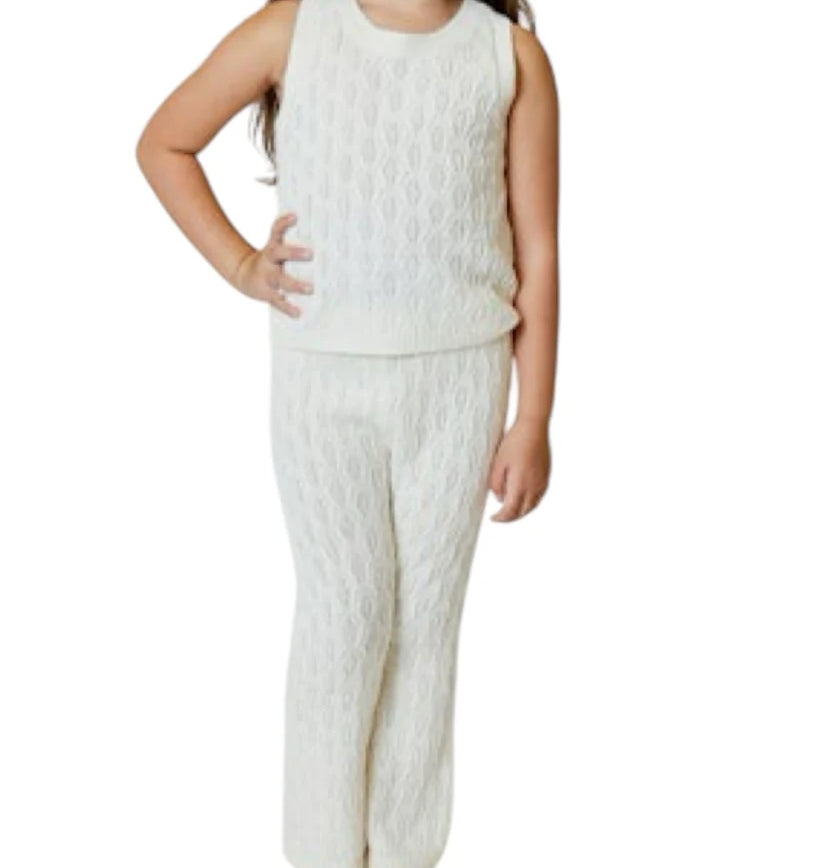 Vanilla Crochet Pant Set