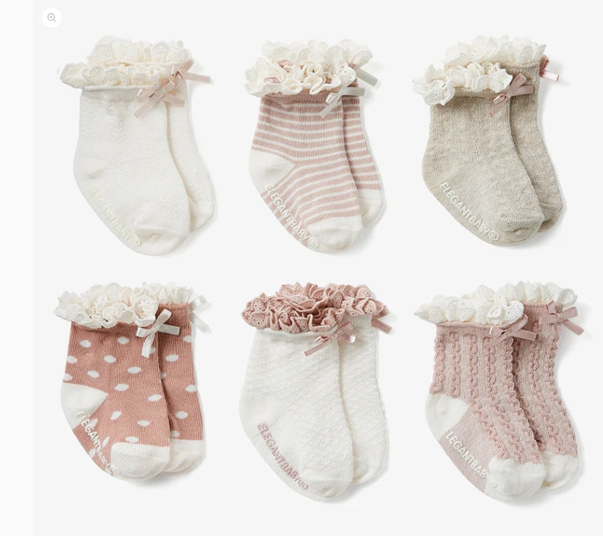 Fancy Pink Non-Slip Baby Socks