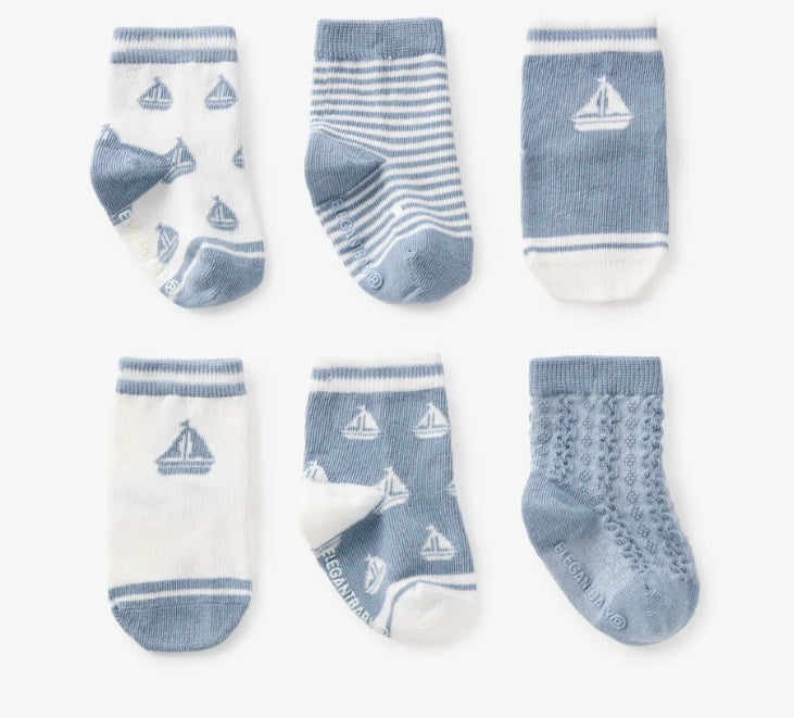 Nautical Non-Slip Socks