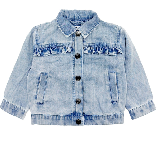 Ines Ruffle Denim Jacket