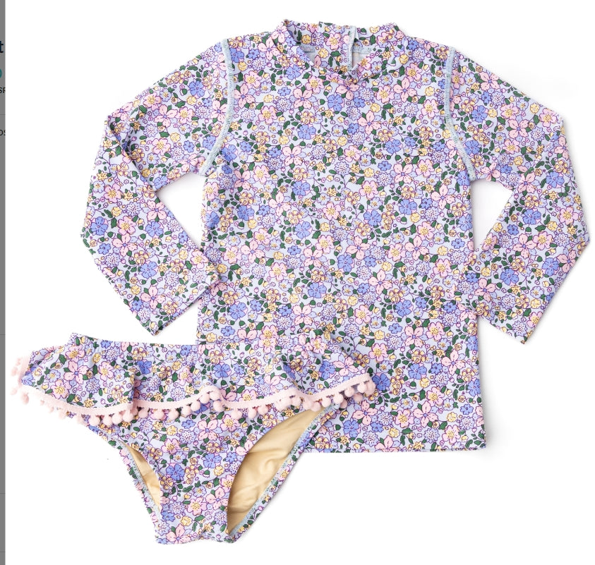 Blue Blossom 2Pc. Swim Set