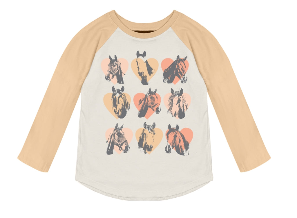 Wild Horses Raglan Tee