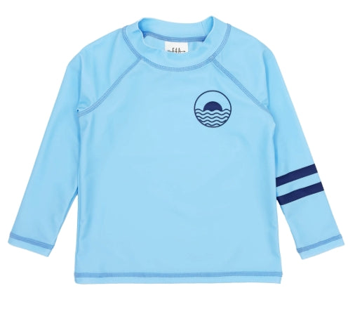 Baby Icon Rash Guard / Crystal Blue