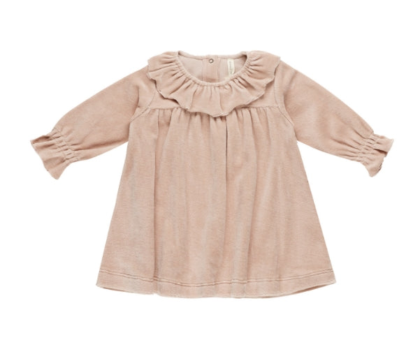 Baby Velour Dress/ Blush