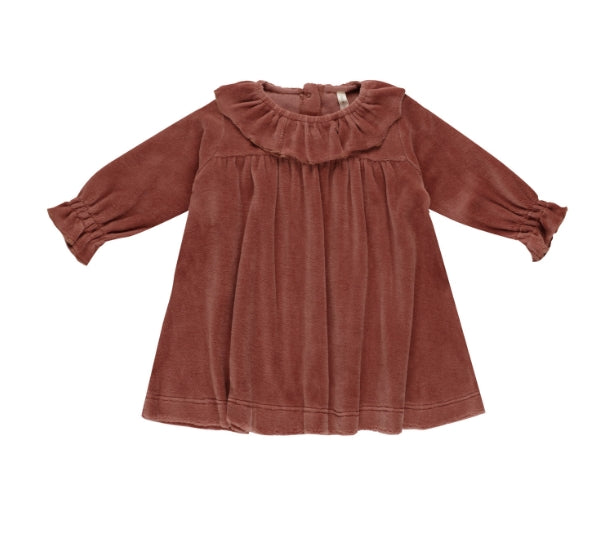 Baby Velour Dress/ Cranberry