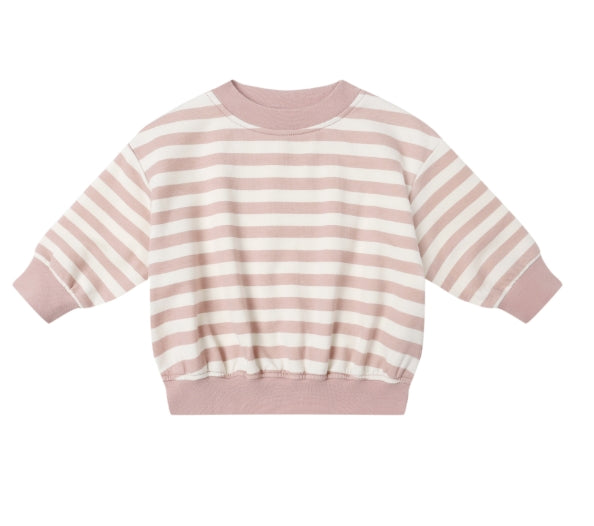 RELAXED SWEATSHIRT || PINK STRIPE