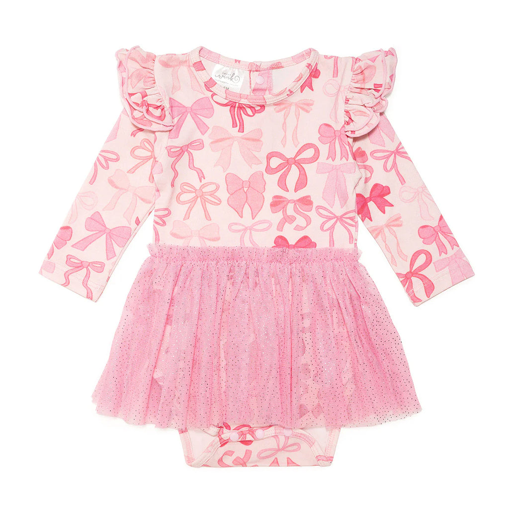 Coquette Bow LS Tutu Bodysuit