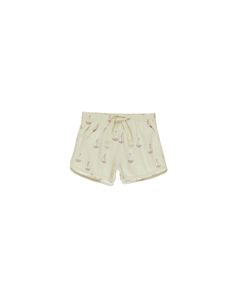 Baby Boy Mint Sailboat Swim Short