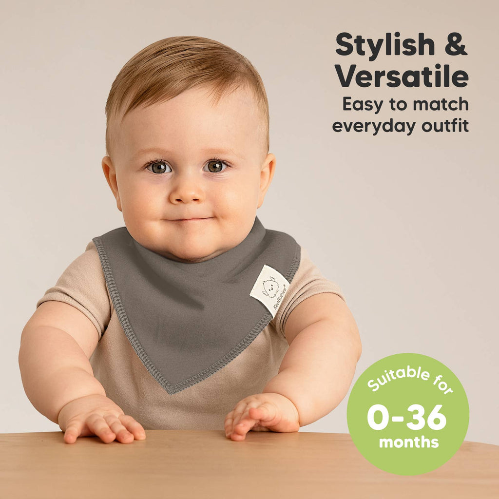 8-pack Baby Bandana Bibs for Boys and Girls
