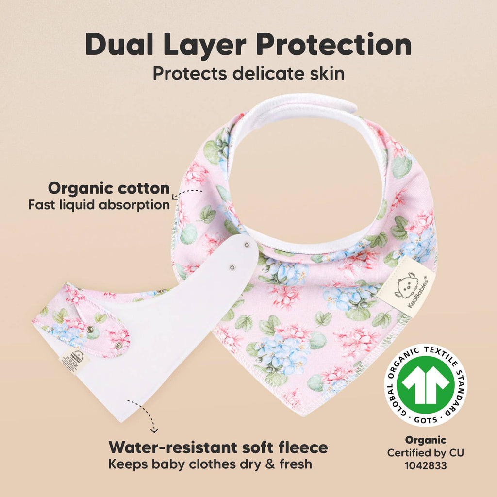 8-pack Baby Bandana Bibs for Girls