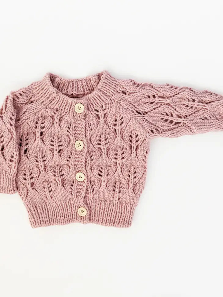 Rose Leaf Lace Knit Sweater