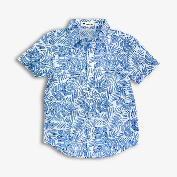 Day Party Shirt/ Blue Palms