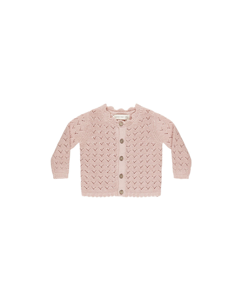 Scalloped Cardigan Bubblegum