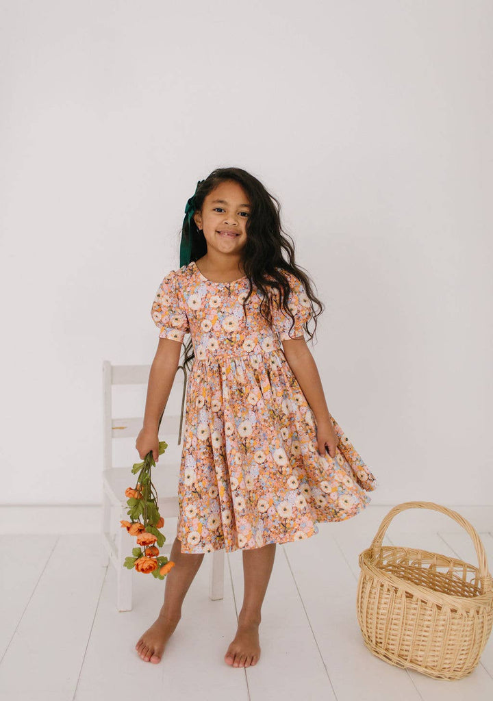 Puff Twirl in Pumpkin Bouquet | Girls Fall Clothing