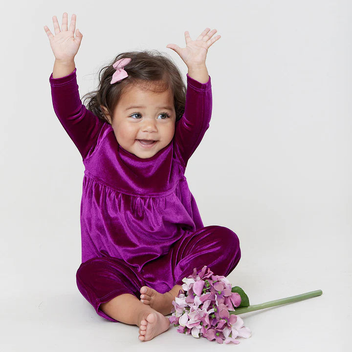 Baby Girls Velour Steph Jumper Berry Charlotte West Baby