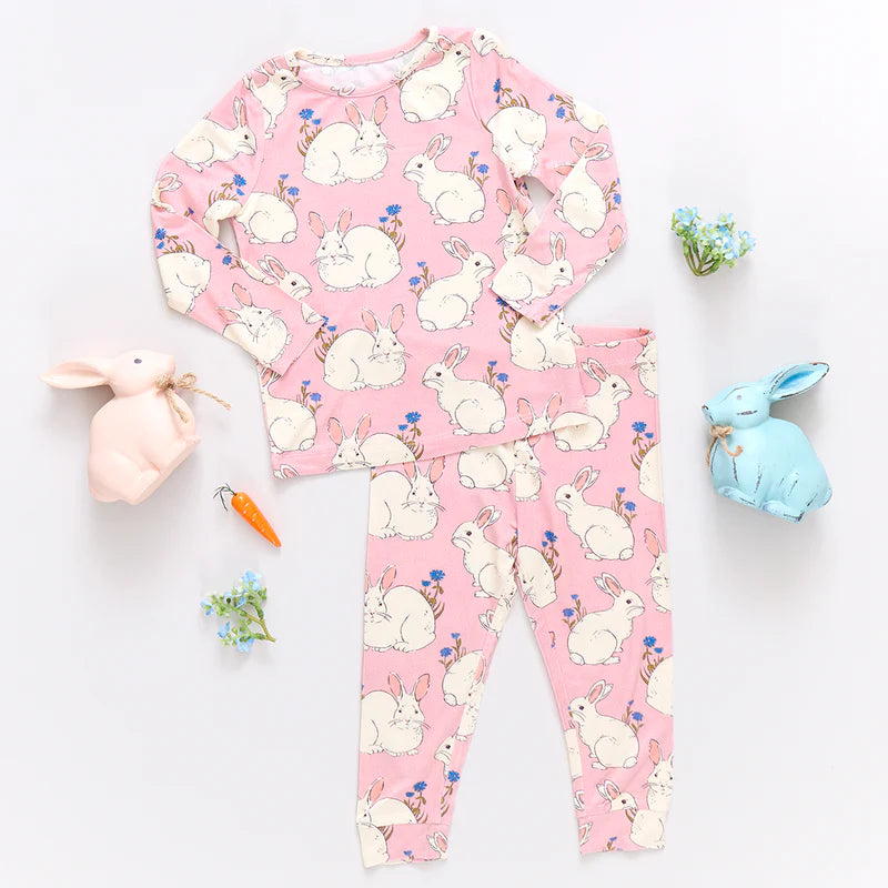 Pink Bunny Bamboo PJ's