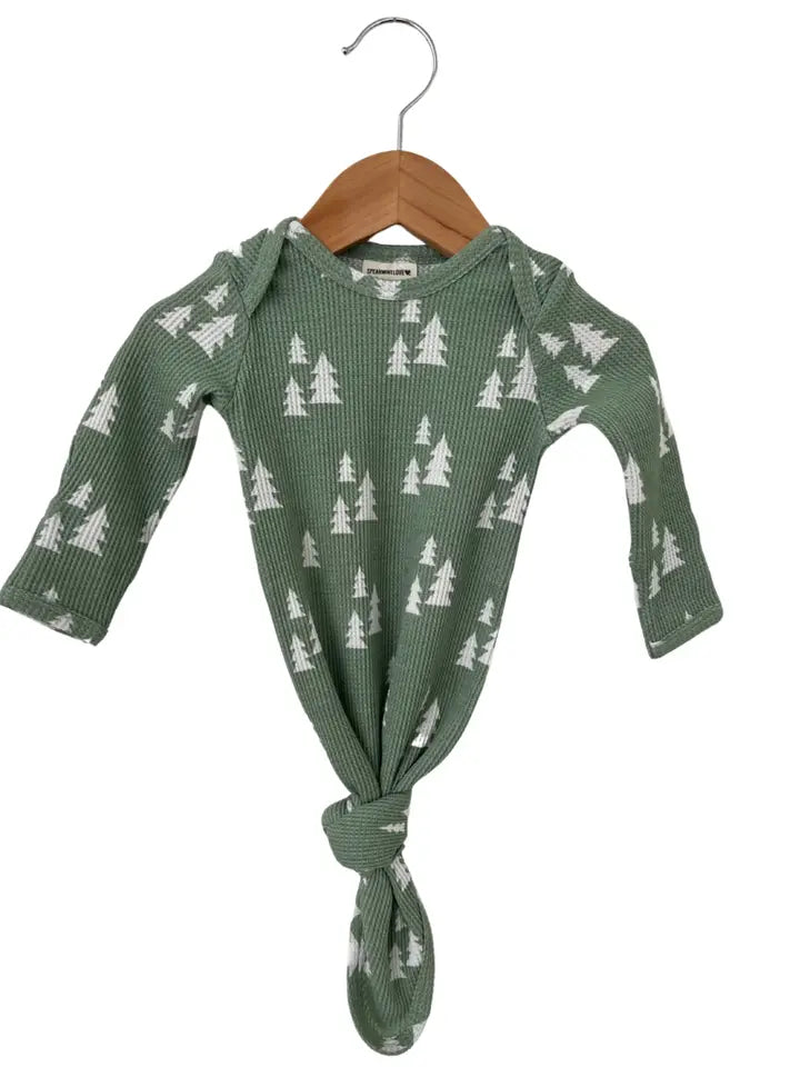 Alpine Trees Organic Knotted Newborn Size Gown