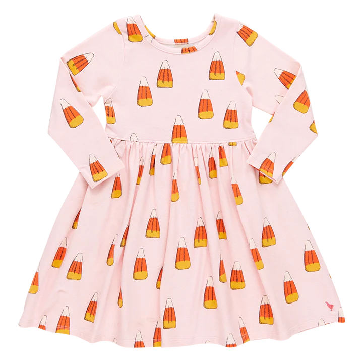 Organic Steph Dress/ Candy Corn