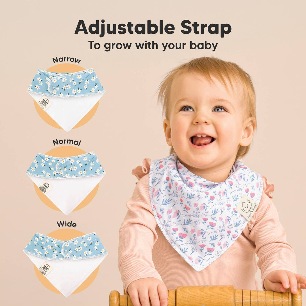 8-pack Baby Bandana Bibs for Girls