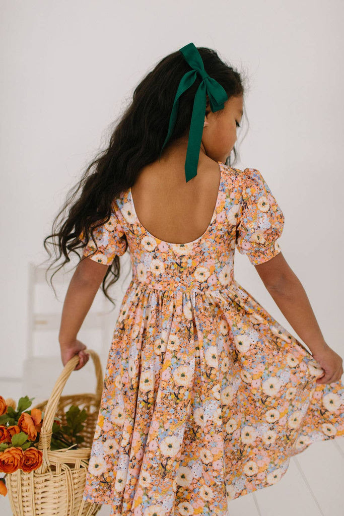 Puff Twirl in Pumpkin Bouquet | Girls Fall Clothing