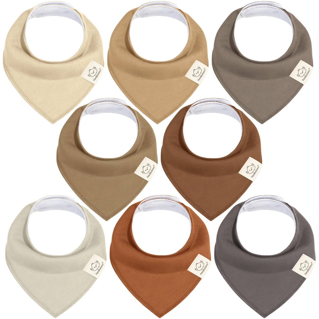 8-pack Baby Bandana Bibs for Boys and Girls