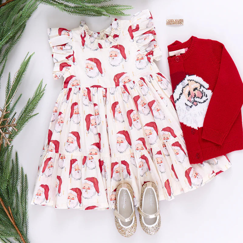 Girls Jennifer Dress/Vintage Santa