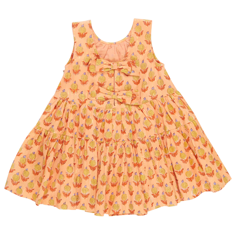 Eloise Dress/ Orange Dahlia