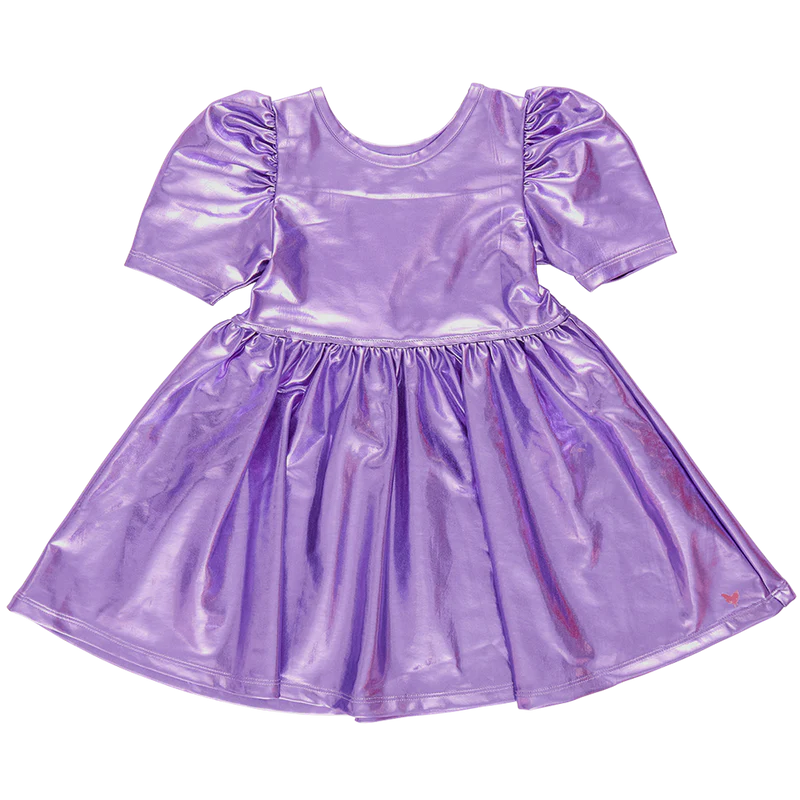 Purple Sparkle Lame Laurie Dress