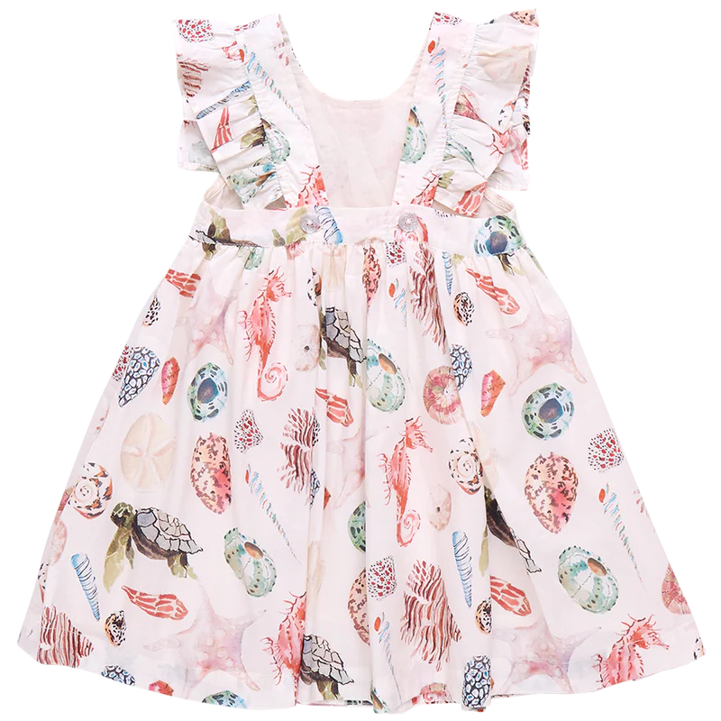 Girls Liv Dress/ Watercolor Shells