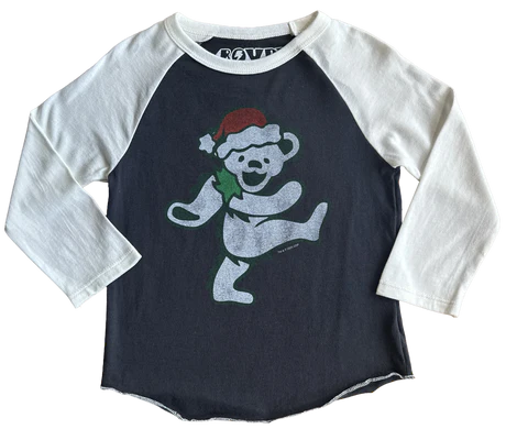 Grateful Dead Santa Bear Recylced Raglan