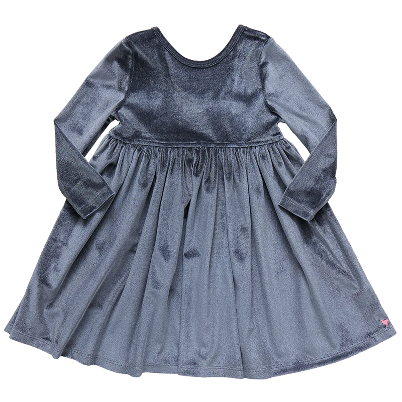 Velour Steph Dress/Gray