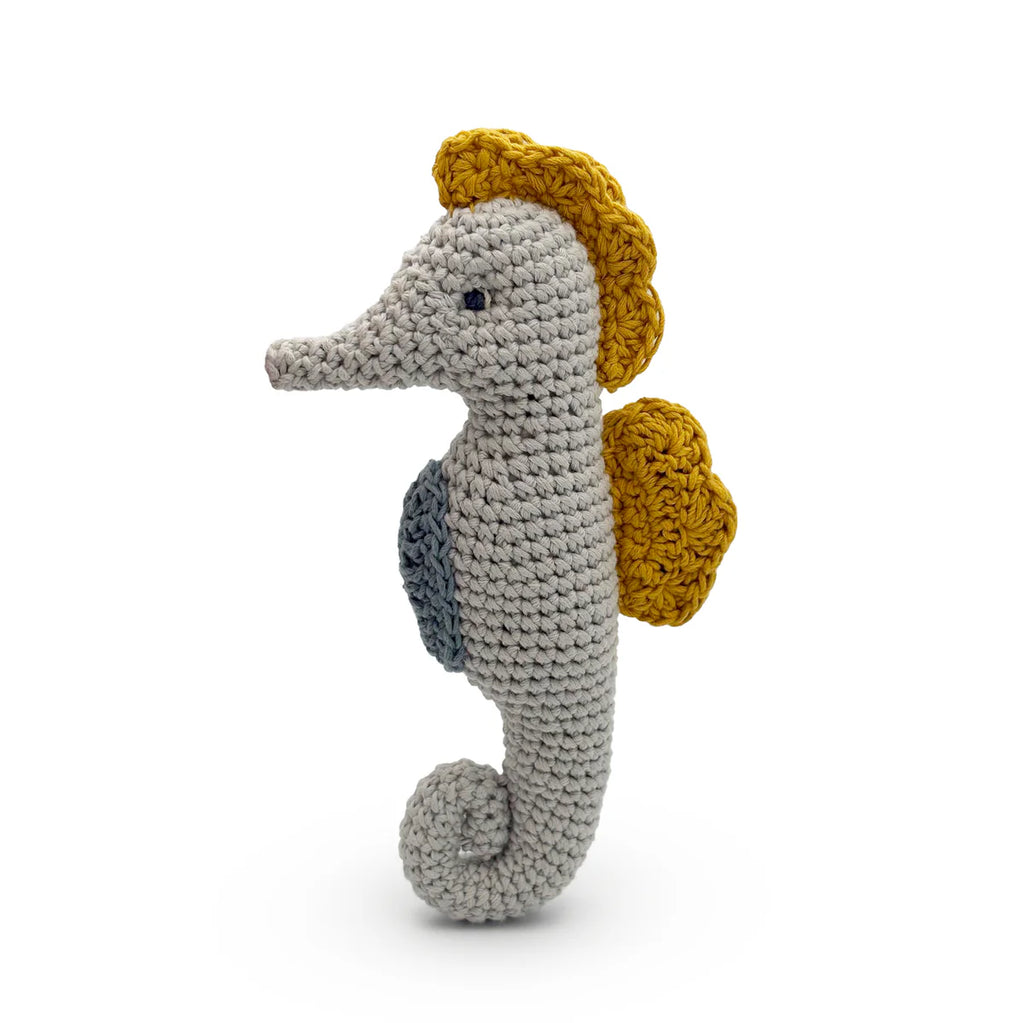 Seahorse Rattle 100% organic cotton