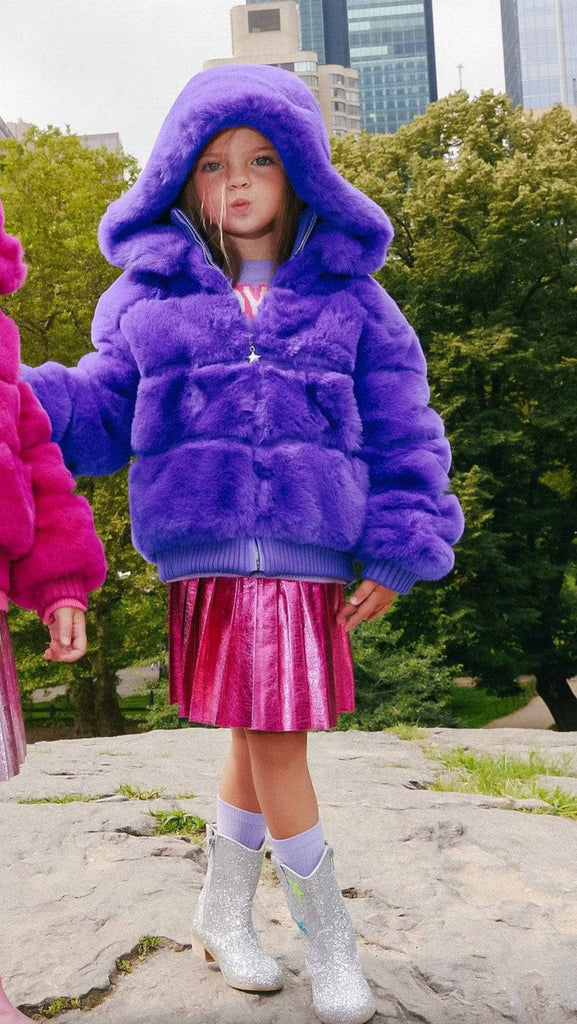 Purple Magic Faux Coat