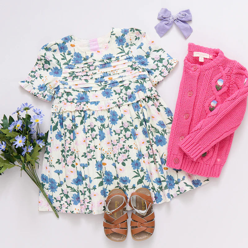 Melon Daisy Floral Dress