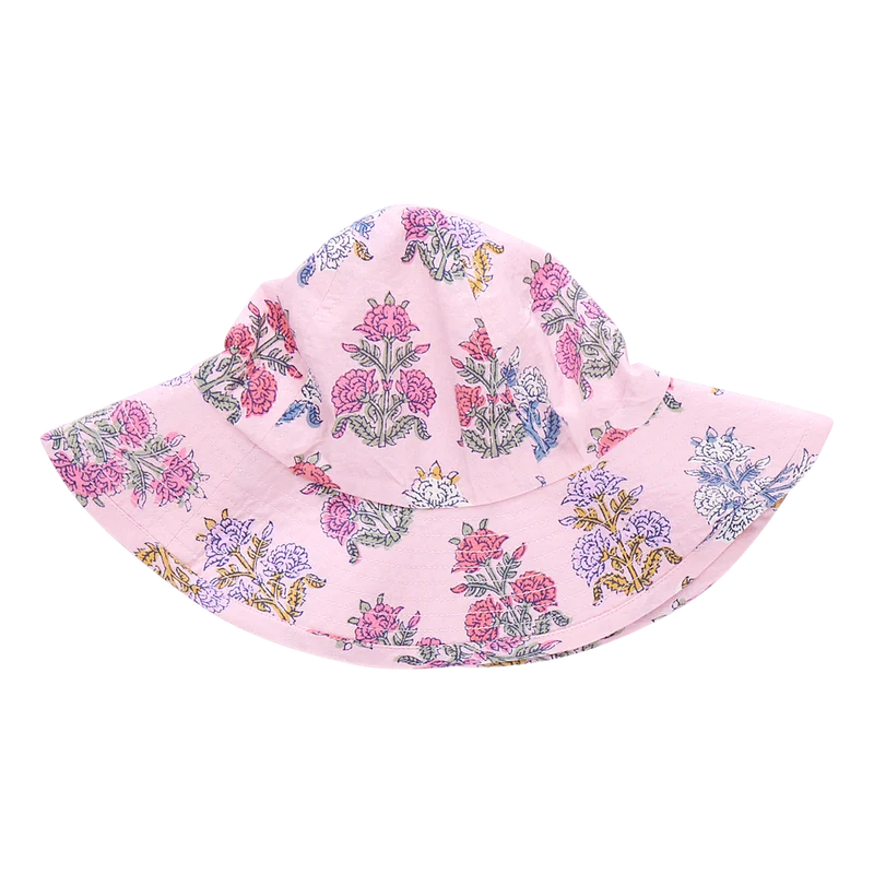 Pink Flowerette Sun Hat