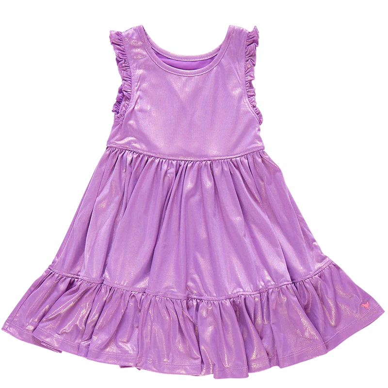 Purple Lame Kelsey Dress