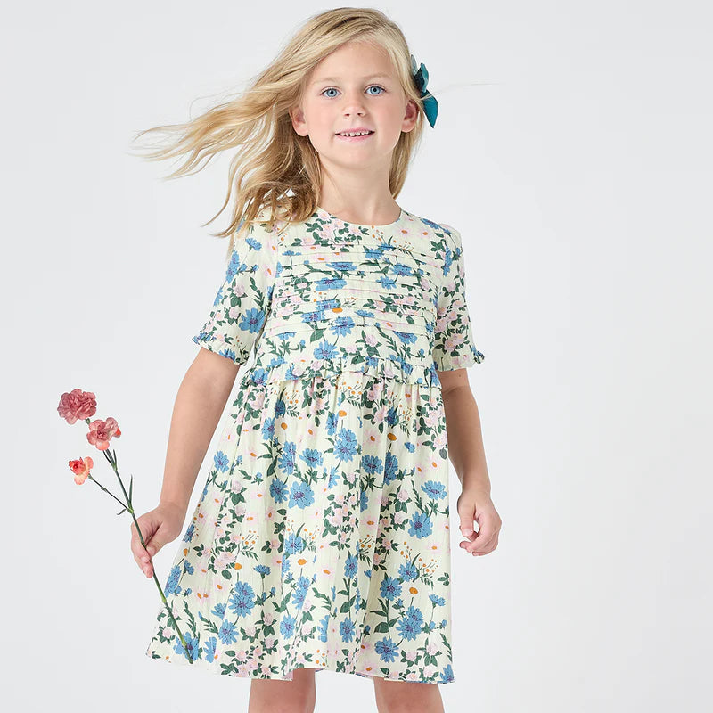 Melon Daisy Floral Dress