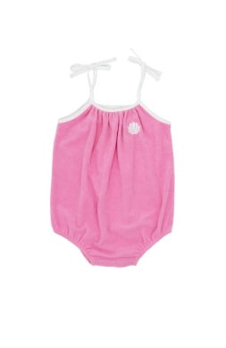 Pink Carnation Poolside Terry Romper