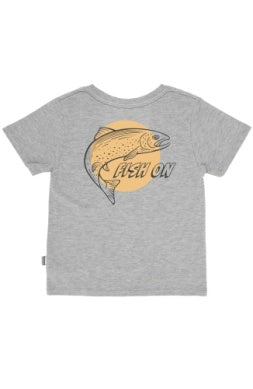 Heather Grey Fish On T-Shirt