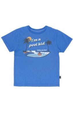 I'm a Pool Kid Marina Blue Vintage Tee