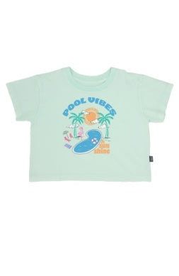 Saltwater Pool Vibes Crop Tee