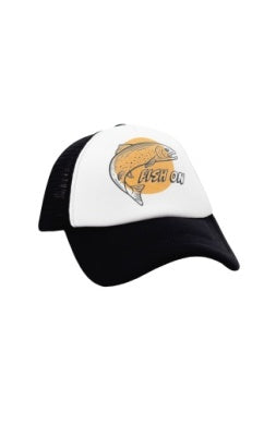 Fish On Black/White Trucker Hat