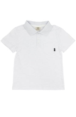 White Kai Short Sleeve Polo Shirt