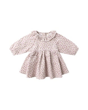 Lilac Wildflower Ruffle Collar Simone Dress